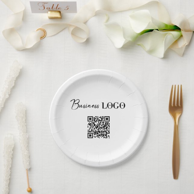 QR-Code für Unternehmen Pappteller (Hochzeit)