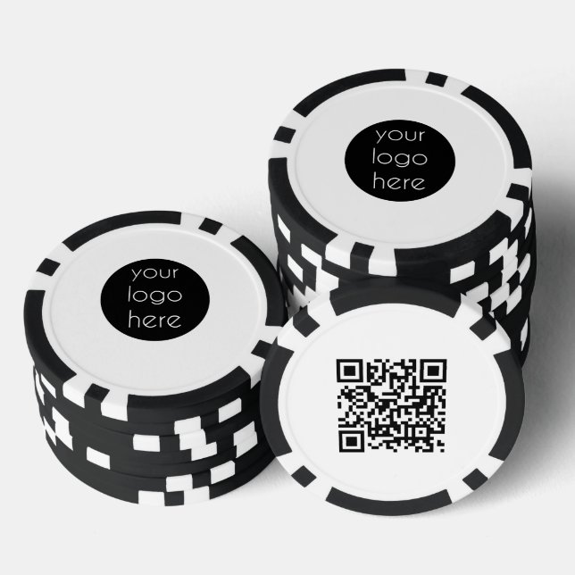 QR-Code für Unternehmen Pokerchips (Stapel)