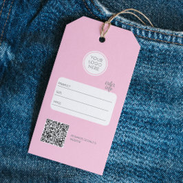 QR-Code für Unternehmen - Rosa Preismarke Geschenkanhänger
