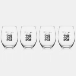 QR-Code für Unternehmen Weinglas Ohne Stiel