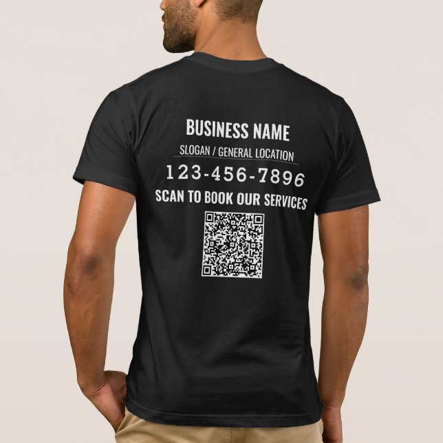 QR-Code für "Welcome Business"-Markenzeichen T-Shirt (Rückseite)