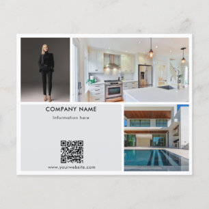 QR-Code für Werbe-Real-Anwesen-Realtor-Foto Flyer