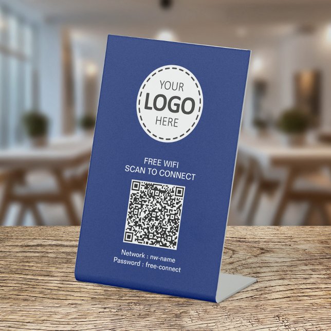 QR-Code für WIFI und Firmenlogo Sockelschild (Von Creator hochgeladen)