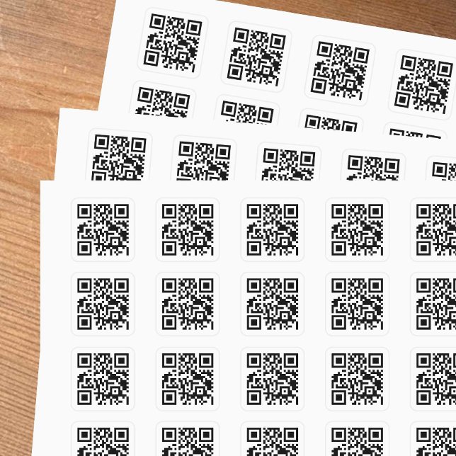 QR-Code - Geben Sie einfach Ihre Website-URL ein - Quadratischer Aufkleber (Von Creator hochgeladen)