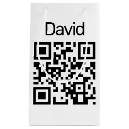 QR-Code Geburtstag auf Weiß Kleine Geschenktüte