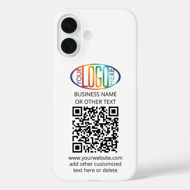 QR Code Generator & Business Logo Minimalistisch Case-Mate iPhone Hülle (Rückseite)