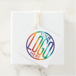 QR Code Generator & Business-Logo Moderne Minimal Geschenkanhänger