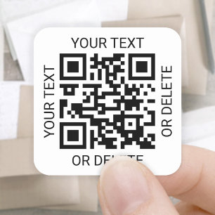 QR Code Generator Business Werbeweiße Quadratischer Aufkleber
