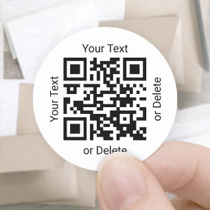 QR Code Generator Business Werbeweiße Runder Aufkleber