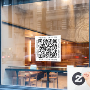 QR-Code-Generator Einfach Modern Schwarz und Weiß Fensteraufkleber