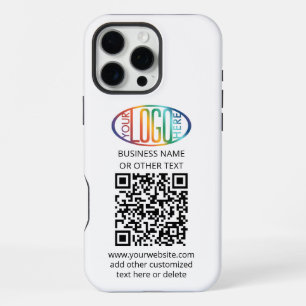 QR-Code-Generator & Firmenlogo Modern Minimalistis iPhone 16 Pro Max Hülle