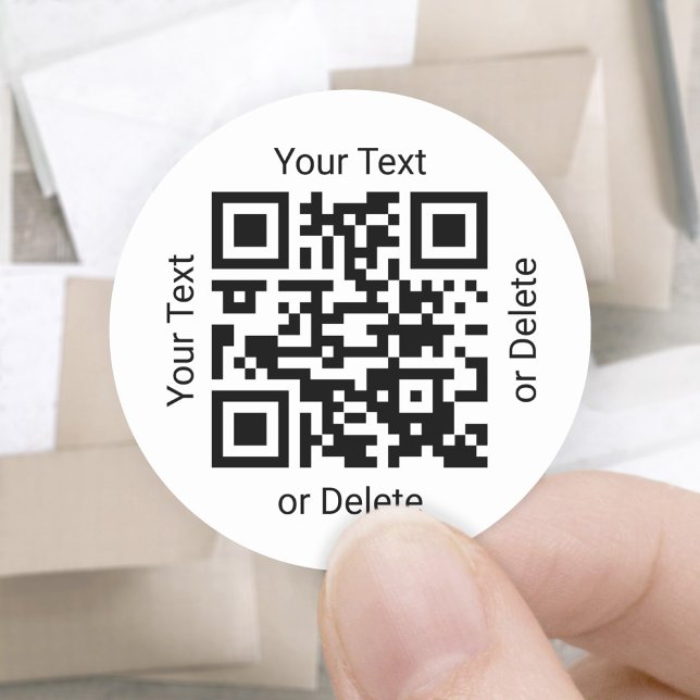QR-Code-Generator Geschäft Promotional Weiß Runder Aufkleber (Von Creator hochgeladen)