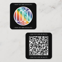 QR Code Generator & Logo Modern Minimalistisch Sch Quadratische Visitenkarte