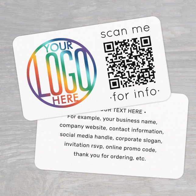 QR Code Generator & Logo Modern Minimalistisch Visitenkarte (Von Creator hochgeladen)