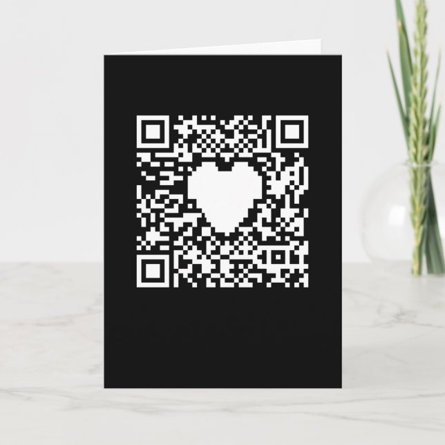 QR-Code-Generator mit einem Herzen Karte (Vorderseite)
