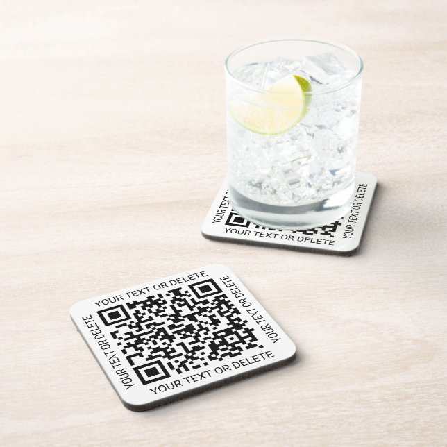 QR-Code-Generator Moderne Geschäftswerbung Getränkeuntersetzer (Rechte Seite)