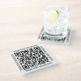 QR Code Generator Moderne Unternehmensförderung Glasuntersetzer