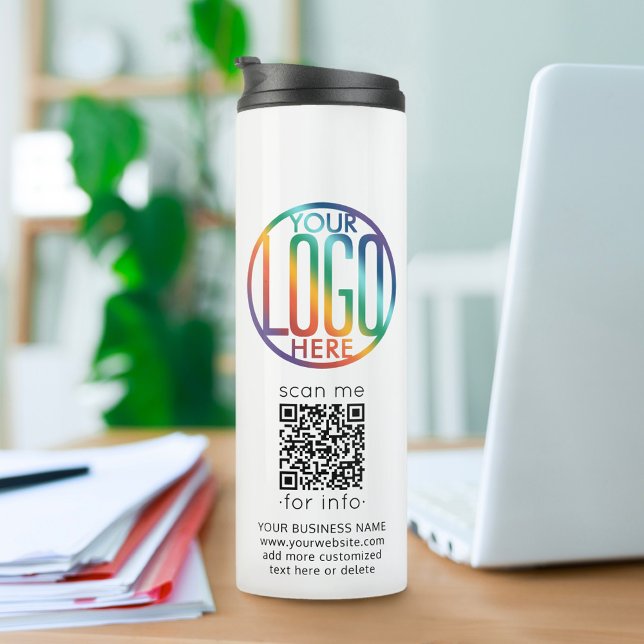QR Code Generator und Werbung für Ihr Logo Thermosbecher (Von Creator hochgeladen)