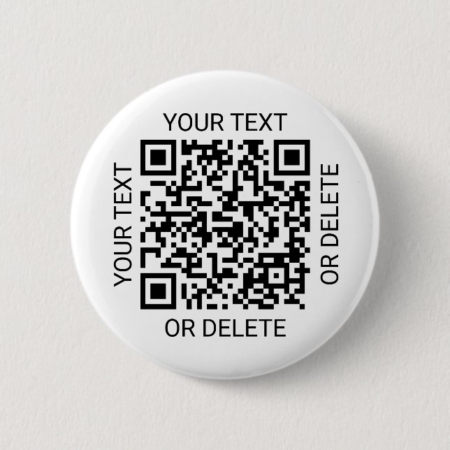 QR Code Generator Werbewebsite Einfach Weiß Button (Vorderseite)