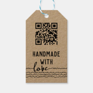 QR-Code Geschäft Handmade With Love Geschenkanhänger