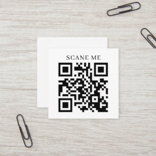 QR-Code-Geschäft   Text oder soziale Medien Quadratische Visitenkarte