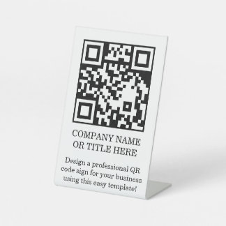 QR-Code-Geschäfts-Tischständer DIY-Schild Sockelschild