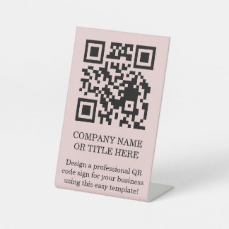 QR-Code-Geschäfts-Tischständer DIY-Schild Sockelschild