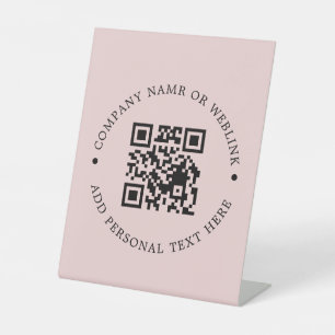 QR-Code-Geschäfts-Tischständer-Schild Sockelschild