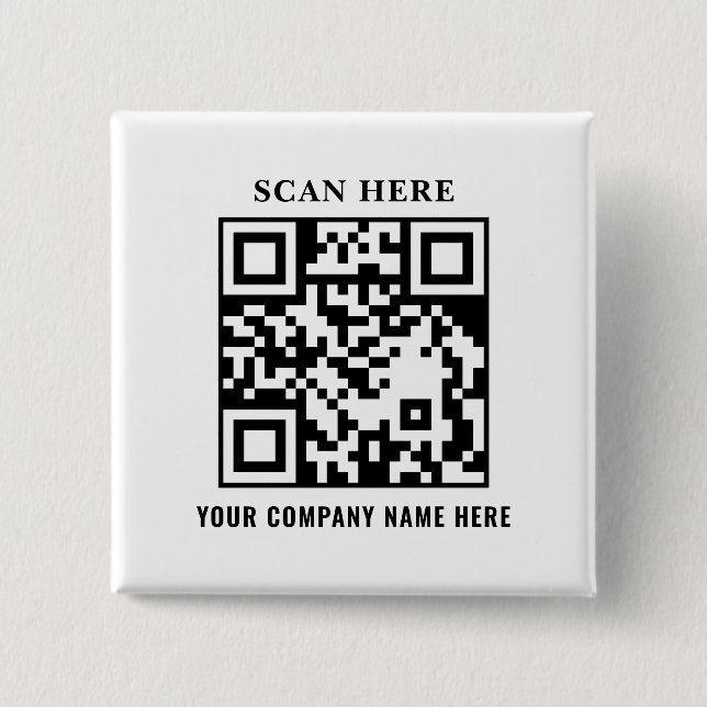 QR-Code-Geschäftsbranding Werbebutton Button (Vorderseite)