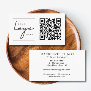 QR-Code-Geschäftslogo Einfach Modern Professionell Visitenkarte