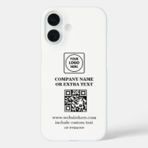 QR-Code Geschäftslogo Minimalist iPhone-Hülle