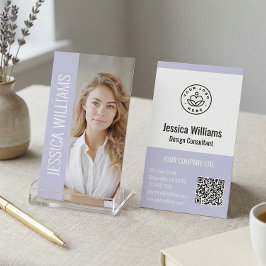 QR-Code-Geschäftslogo Modern Professionell Lavende Visitenkarte