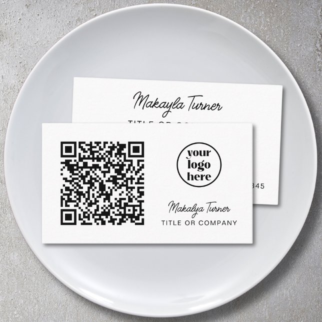 QR-Code-Geschäftslogo Modern Professionell Visitenkarte (Von Creator hochgeladen)