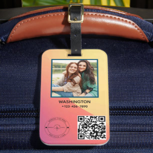 Qr-Code-Geschäftslogo Name Bild Titel Details  Gepäckanhänger