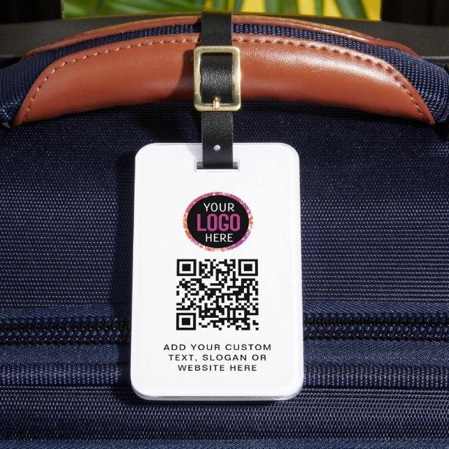 QR-Code | Geschäftslogo Professionell Modern  Gepäckanhänger (Vorderseite Insitu 2)