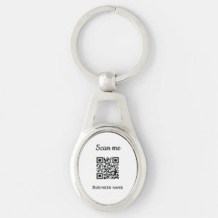 QR-Code Geschäftslogo Professionell Schwarz Schlüsselanhänger