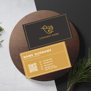 QR-Code-Geschäftslogo   Schwarz Modern Professione Visitenkarte
