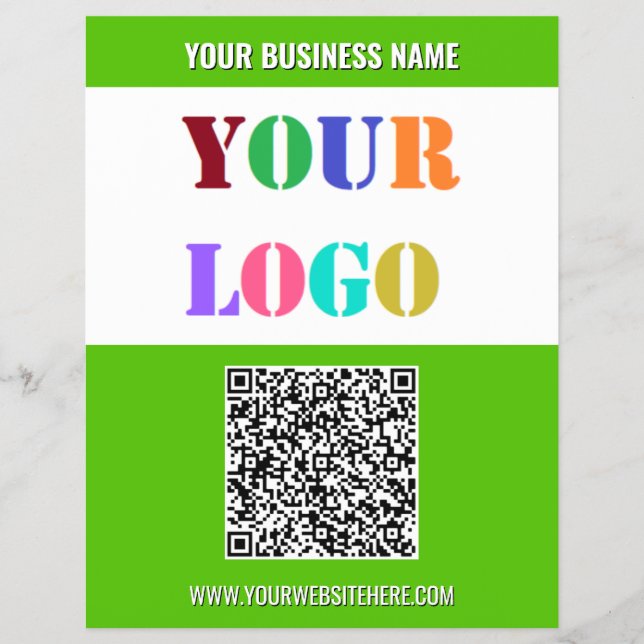 QR-Code-Geschäftslogo-Vorlage für Werbeflyer Flyer (Vorne)