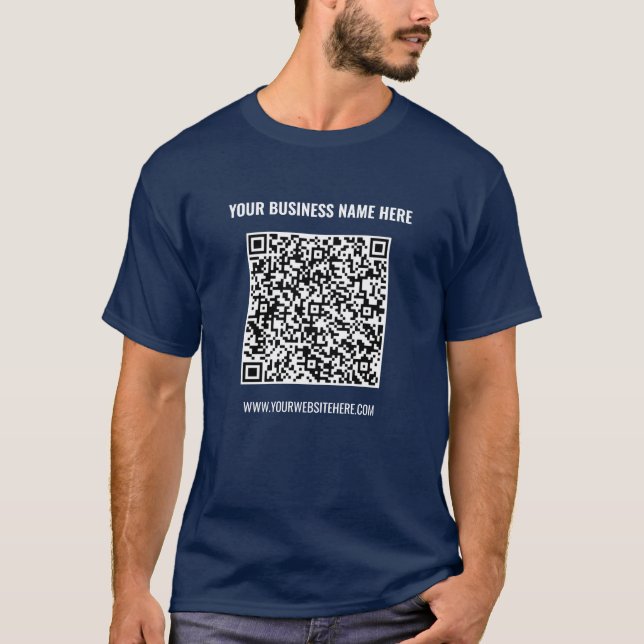 QR-Code Geschäftsname Website T - Shirt für Werbea (Vorderseite)
