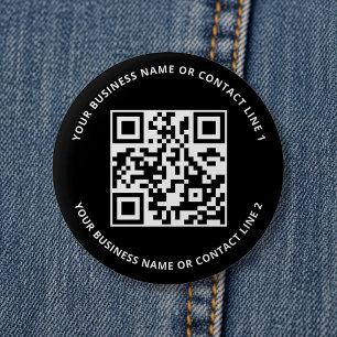 QR-Code Geschäftsvorlage Schwarz Button