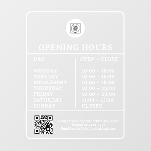 QR-Code-Geschäftszeiten-Logo-AI-Türschild Fensteraufkleber