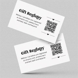 QR Code Geschenk Registrierungskarte einfügen Begleitkarte