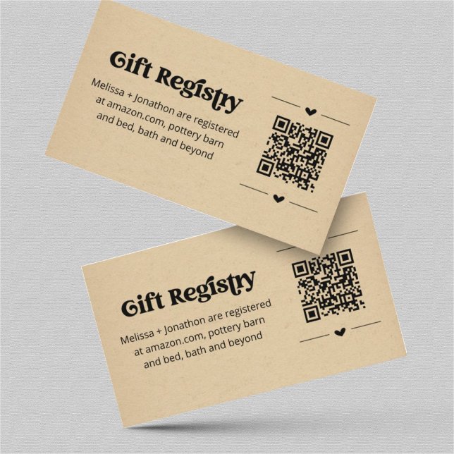 QR Code Geschenk Registrierungskarte einfügen Begleitkarte (Von Creator hochgeladen)