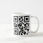 QR Code - glückliches Chanukah! Kaffeetasse<br><div class="desc">Großes Geschenk für den Technologie-Aussenseiter in Ihrem Leben. QR Code "glückliches Chanukah!" auf einer Seite u. Text auf dem anderen.</div>