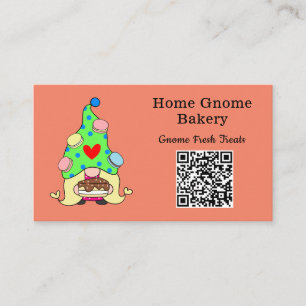 QR Code Gnome Heimat Bäckerei Lachs Farbe Visitenkarte