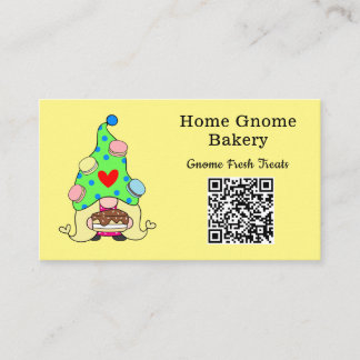 QR Code Gnome Heimat Bäckerei Lemon Gelb Visitenkarte