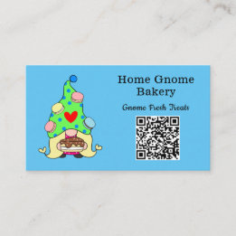 QR Code Gnome Heimat Bäckerei Sky Blue Visitenkarte