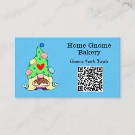 QR Code Gnome Heimat Bäckerei Sky Blue Visitenkarte
