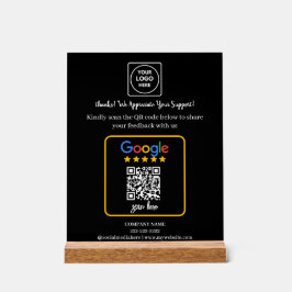 QR-Code Google-Bewertungs-Logo-Anzeige Acrylschild