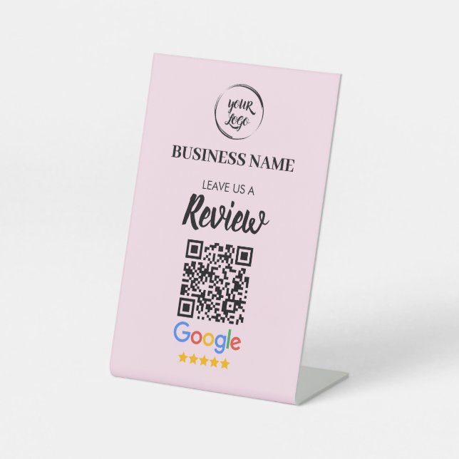 Qr Code Google Reviews Business Review Sockelschild (Vorderseite)
